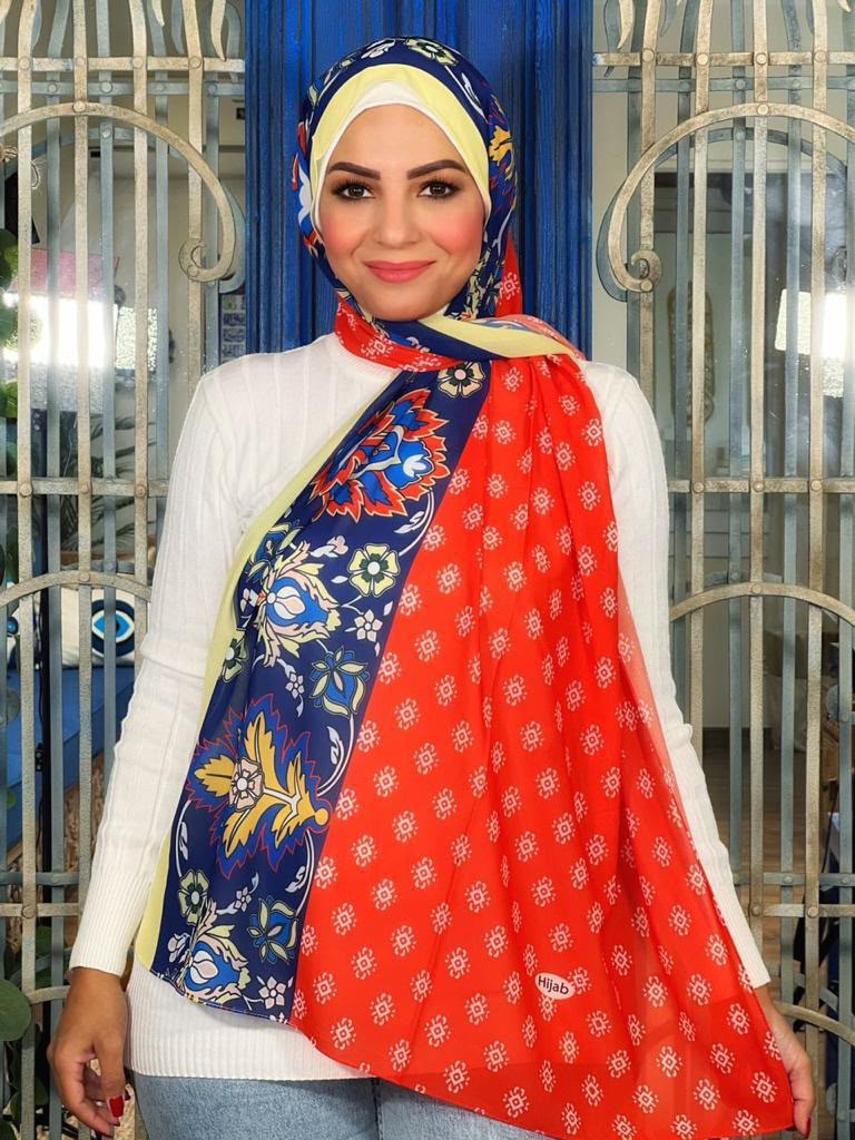 Patterned Chiffon Veil (Out-192)