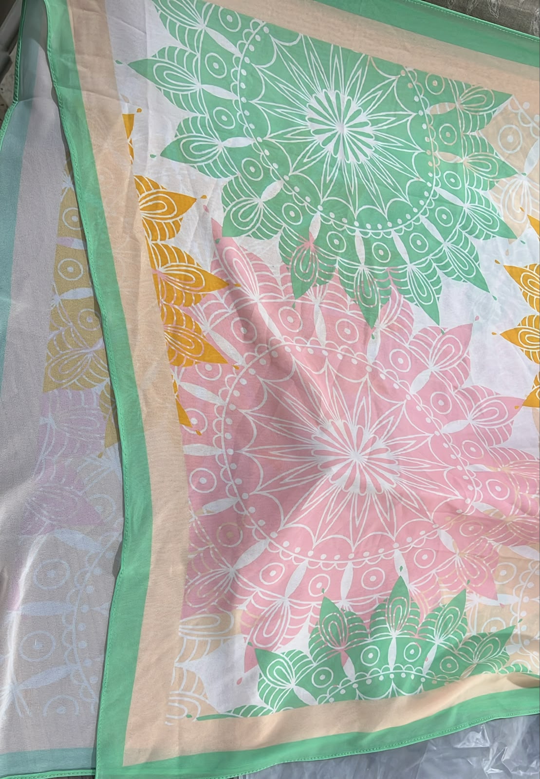 Patterned Chiffon Veil (Out-151)