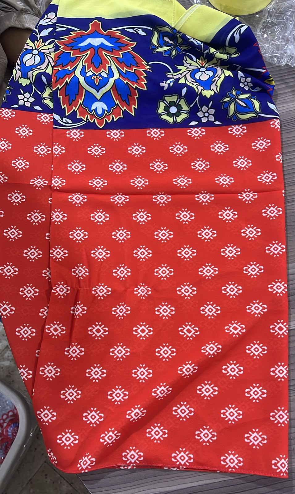 Patterned Chiffon Veil (Out-192)