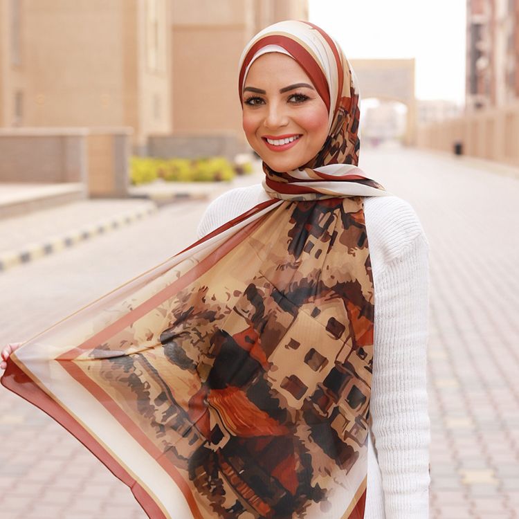Patterned Chiffon Veil (Out-HOU02)