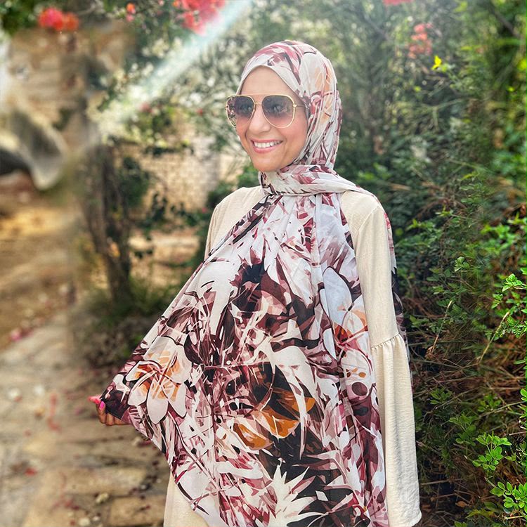 Patterned Chiffon Veil (Out-BR01)