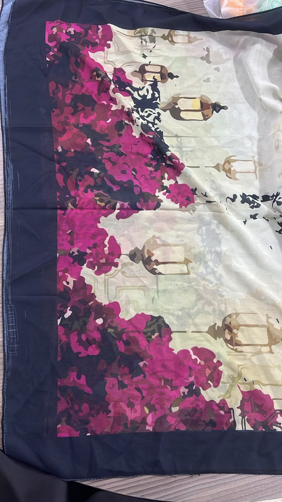 Patterned Chiffon Veil (Out-026)