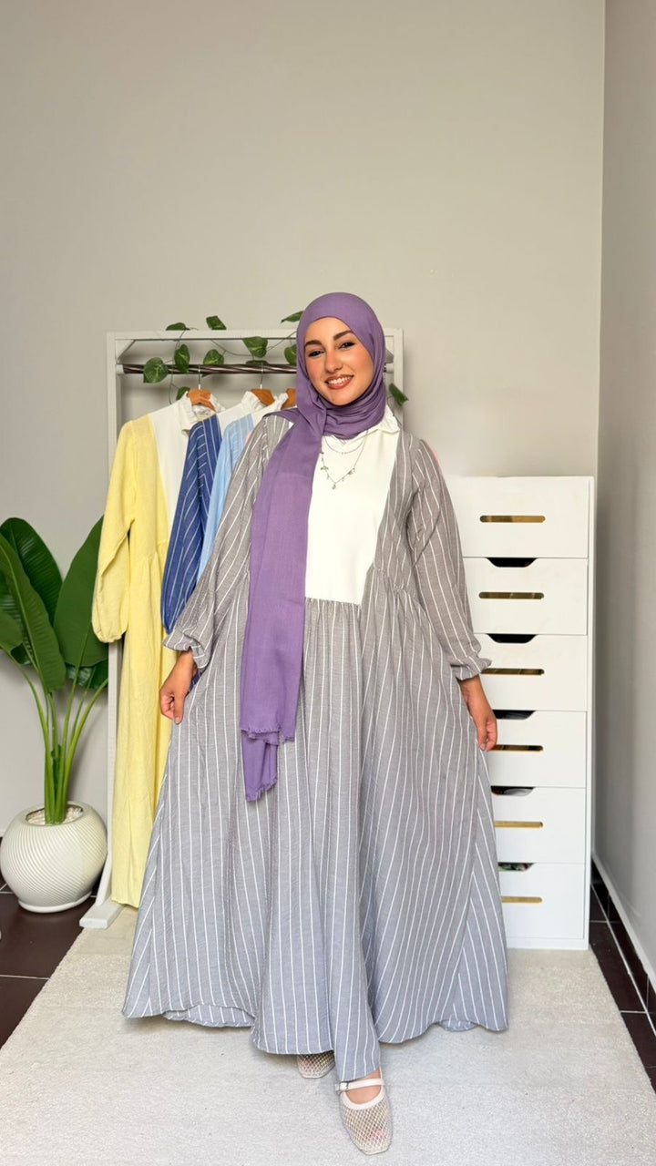 Oversized Flowy Dress - gray (OFG01)