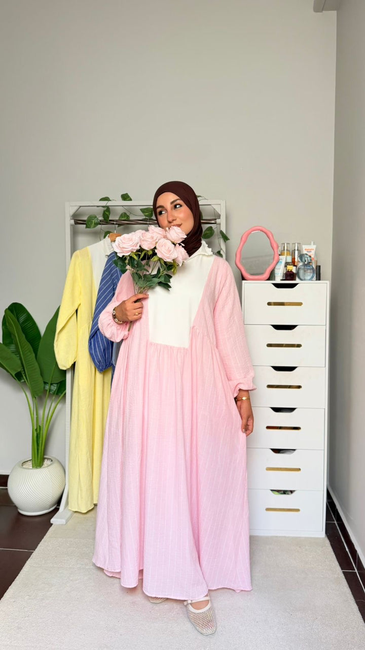 Oversized Flowy Dress - pink (OFR02)
