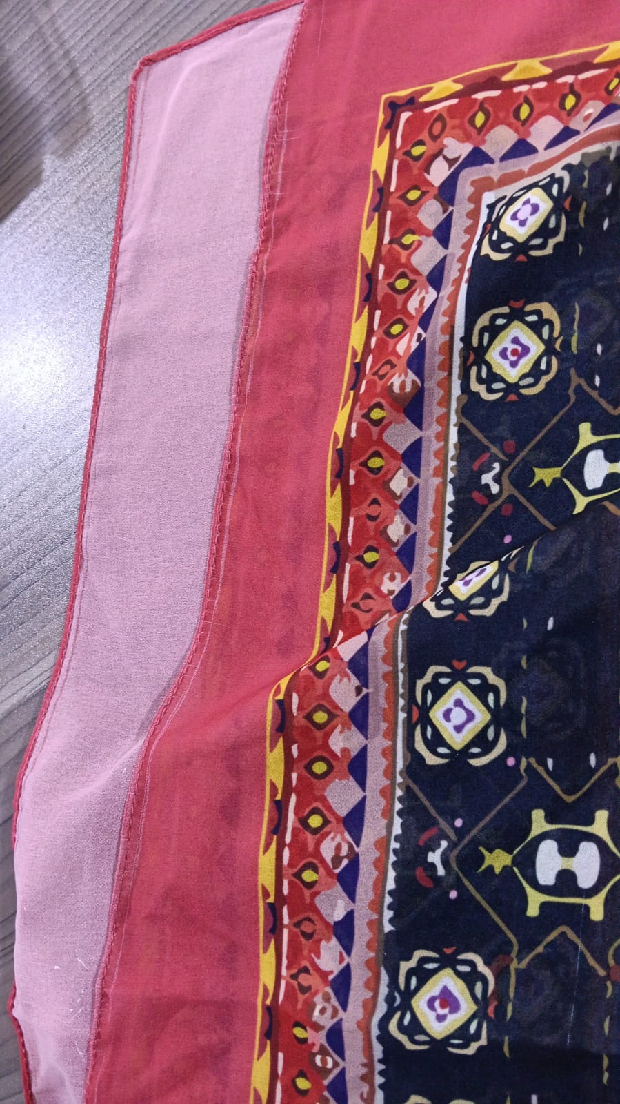 Patterned Chiffon Veil (Out-RBY11)