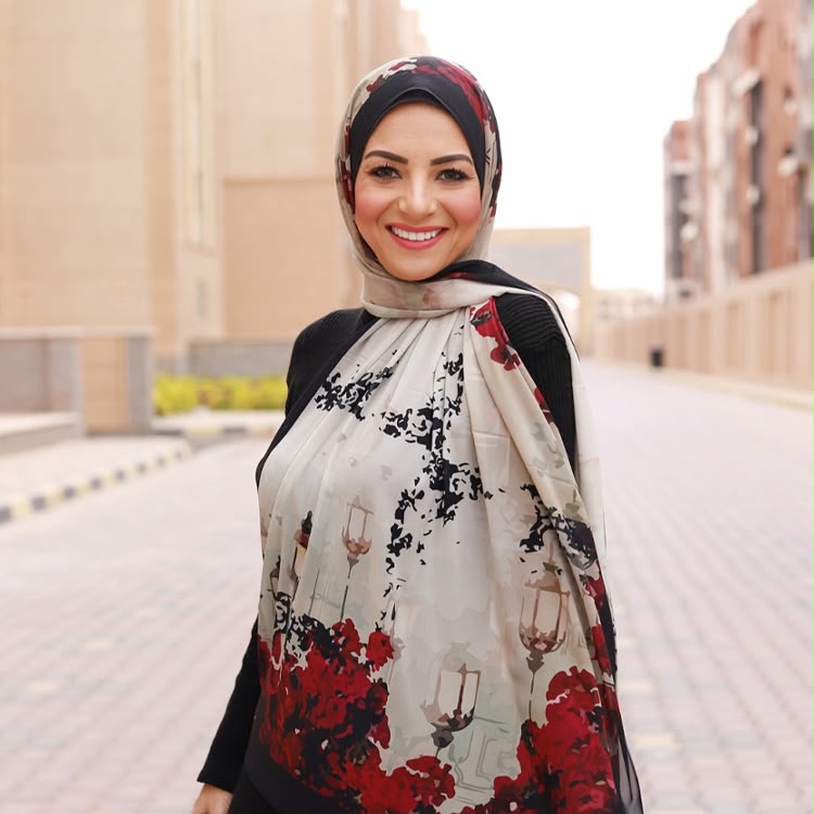 Patterned Chiffon Veil (Out-026)