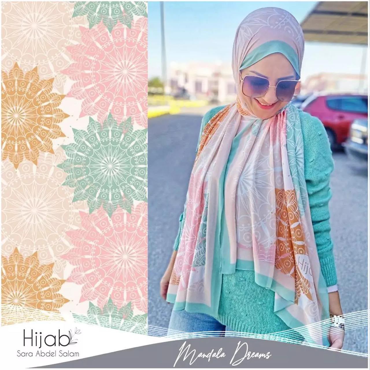 Patterned Chiffon Veil (Out-151)
