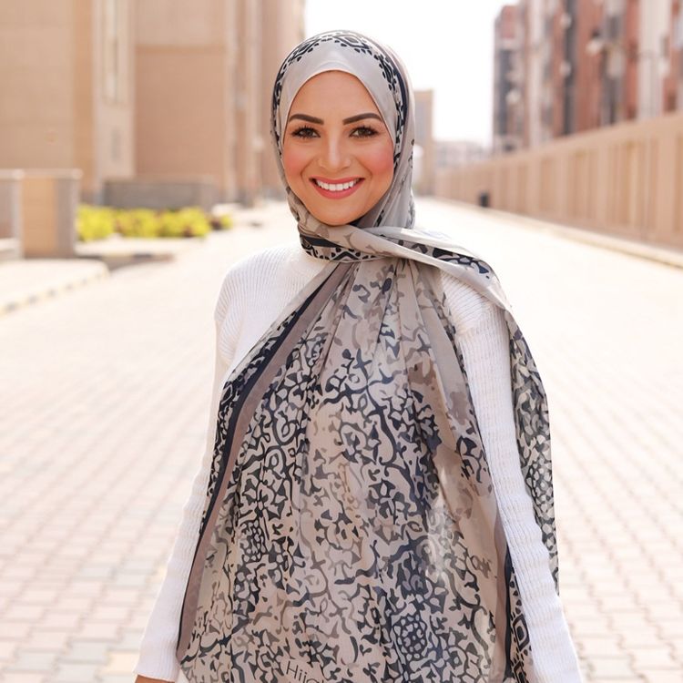 Patterned Chiffon Veil (Out-GRA01)