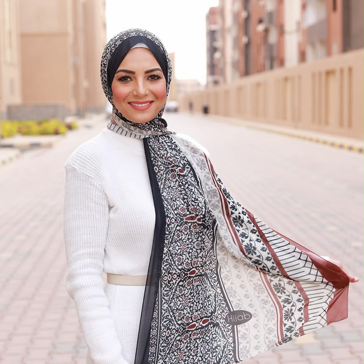 Patterned Chiffon Veil (Out-008 )