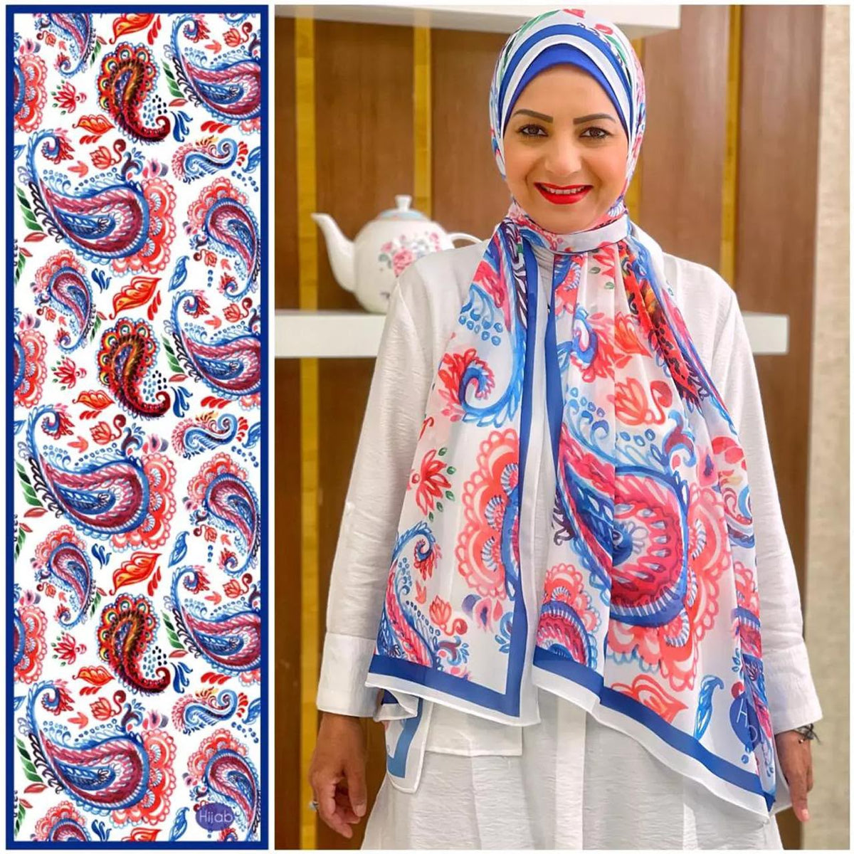 Patterned Chiffon Veil (Out-162)