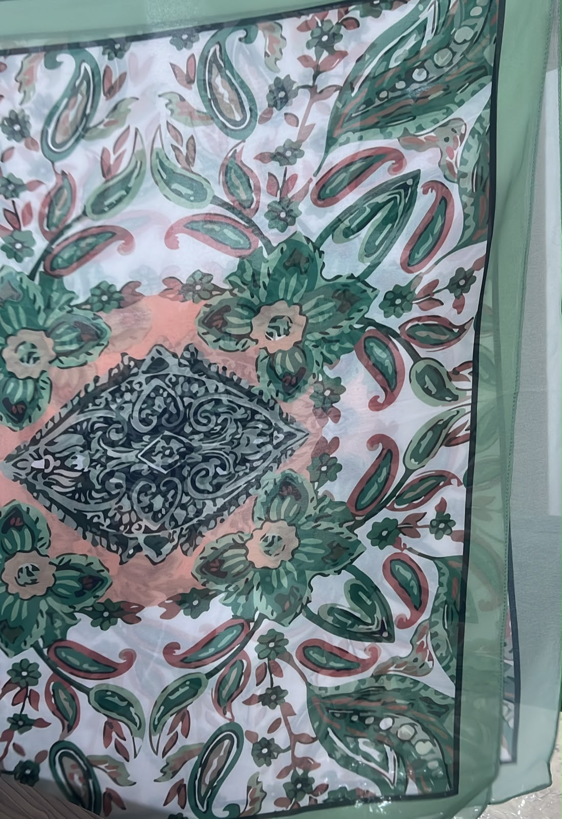 Patterned Chiffon Veil (Out-GR07)