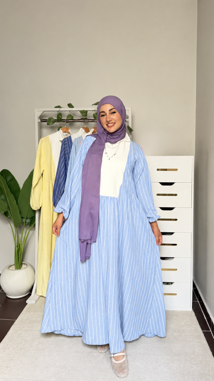 Oversized Flowy Dress - Baby blue (OFB06)