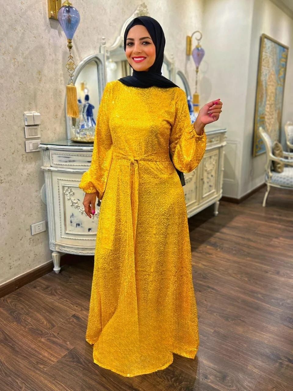 Evening Basic Dress- Yellow