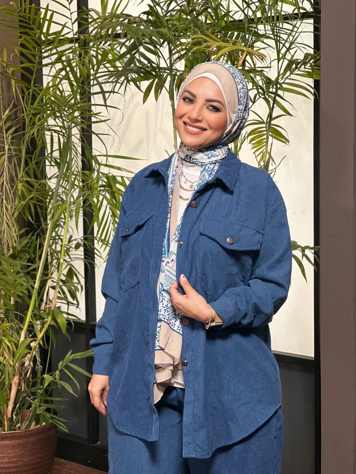 Corduroy Set - Steeleblue