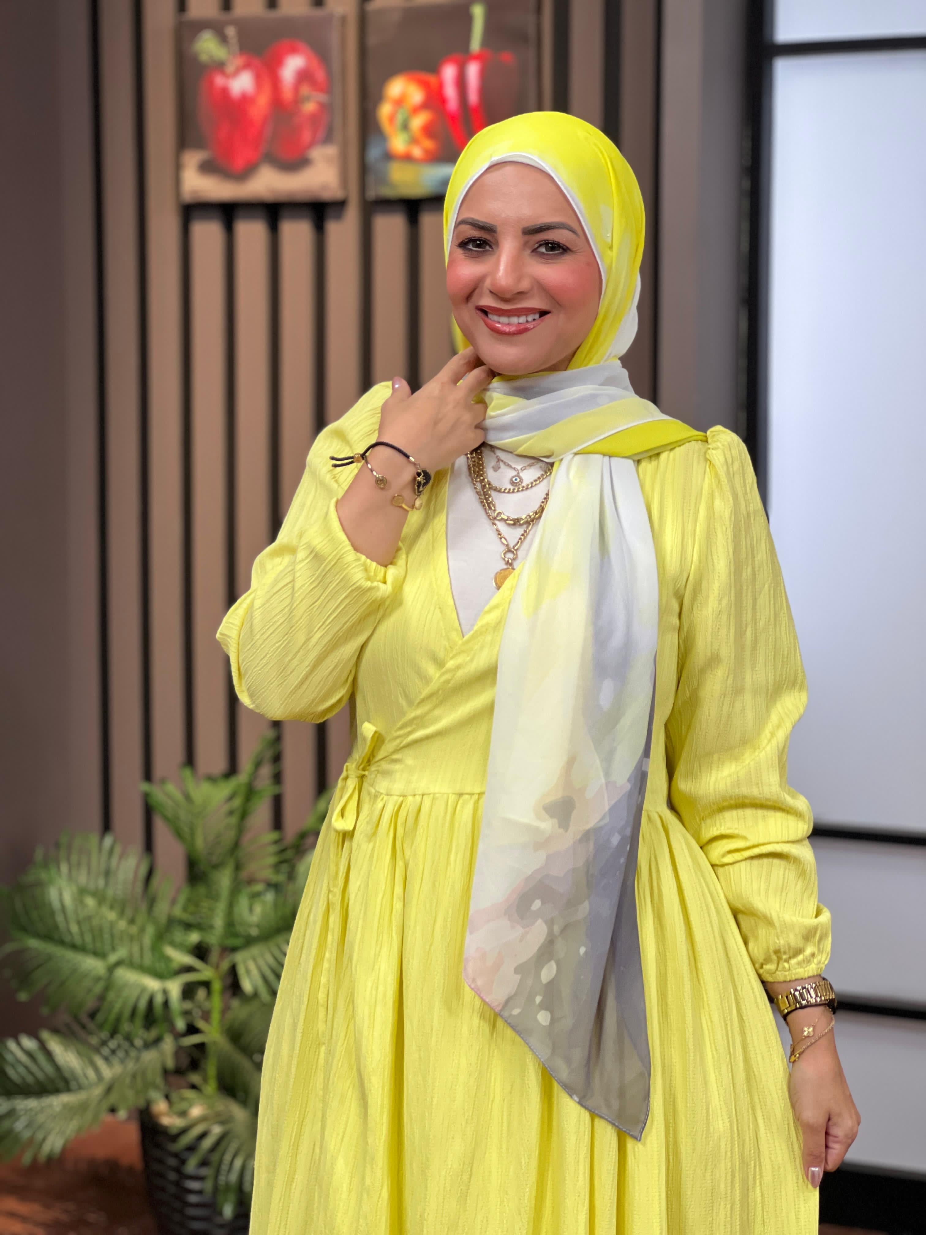 Waisted Cross Dress - Yellow