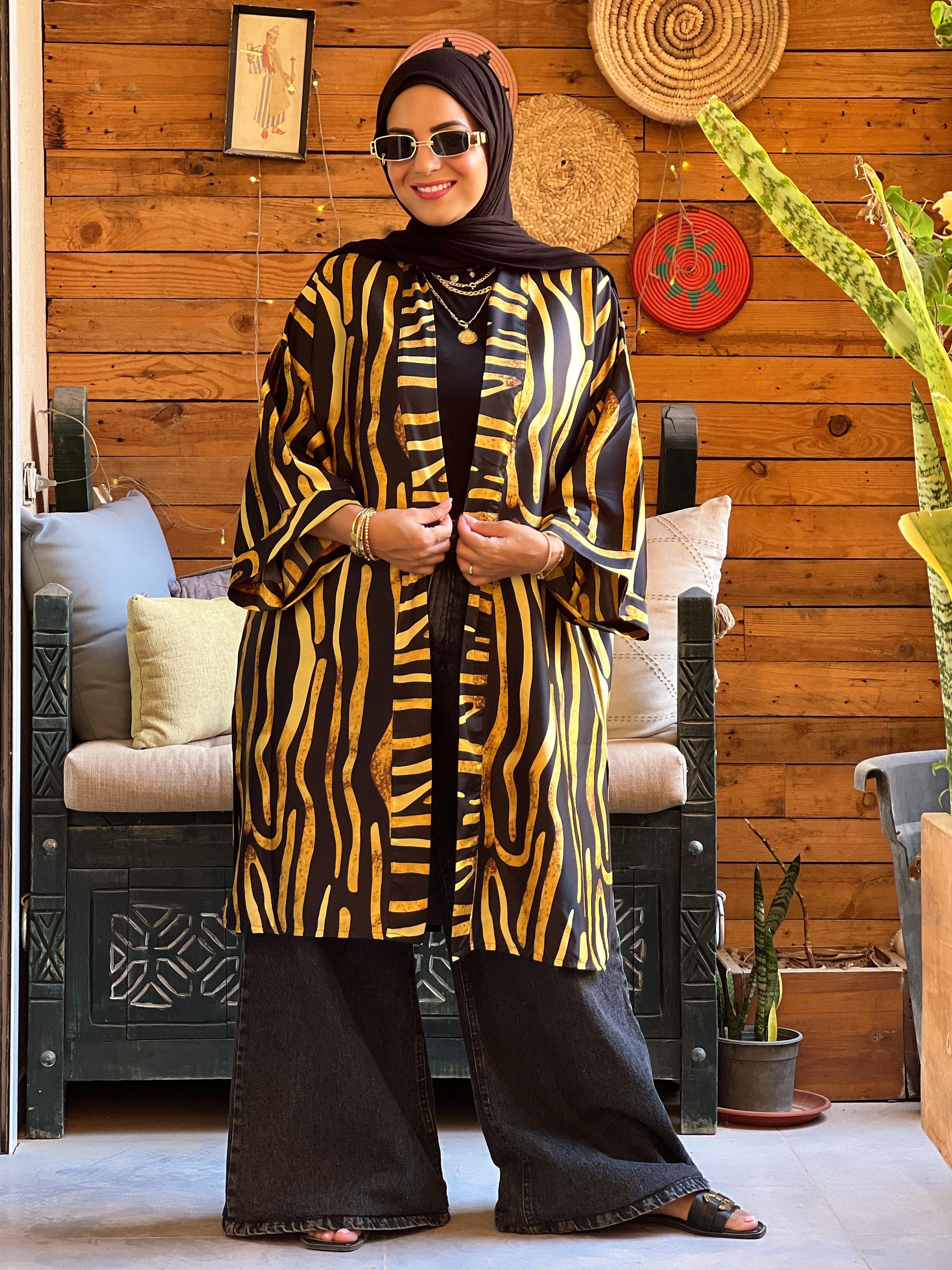 Zibra kimono - Yellow and Black