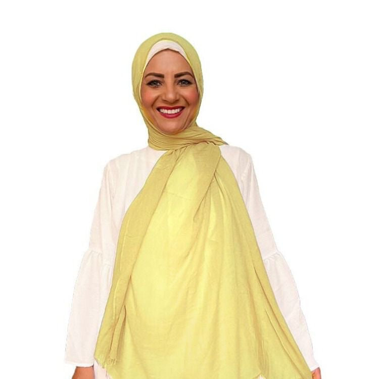 Plain Cotton Veil - Yellow- PC023