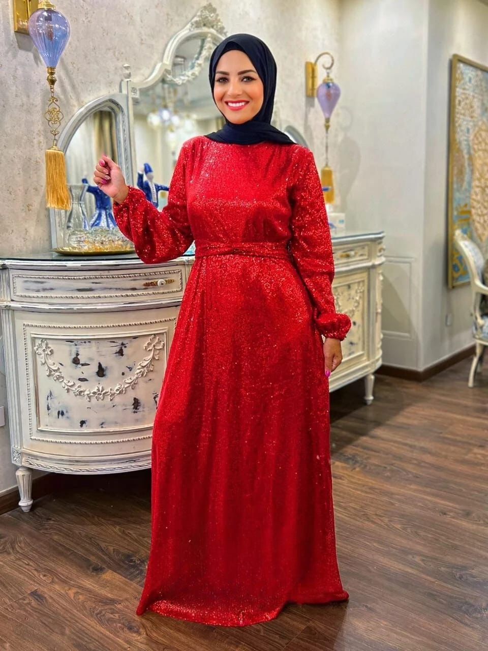 Evening Basic Dress- Red