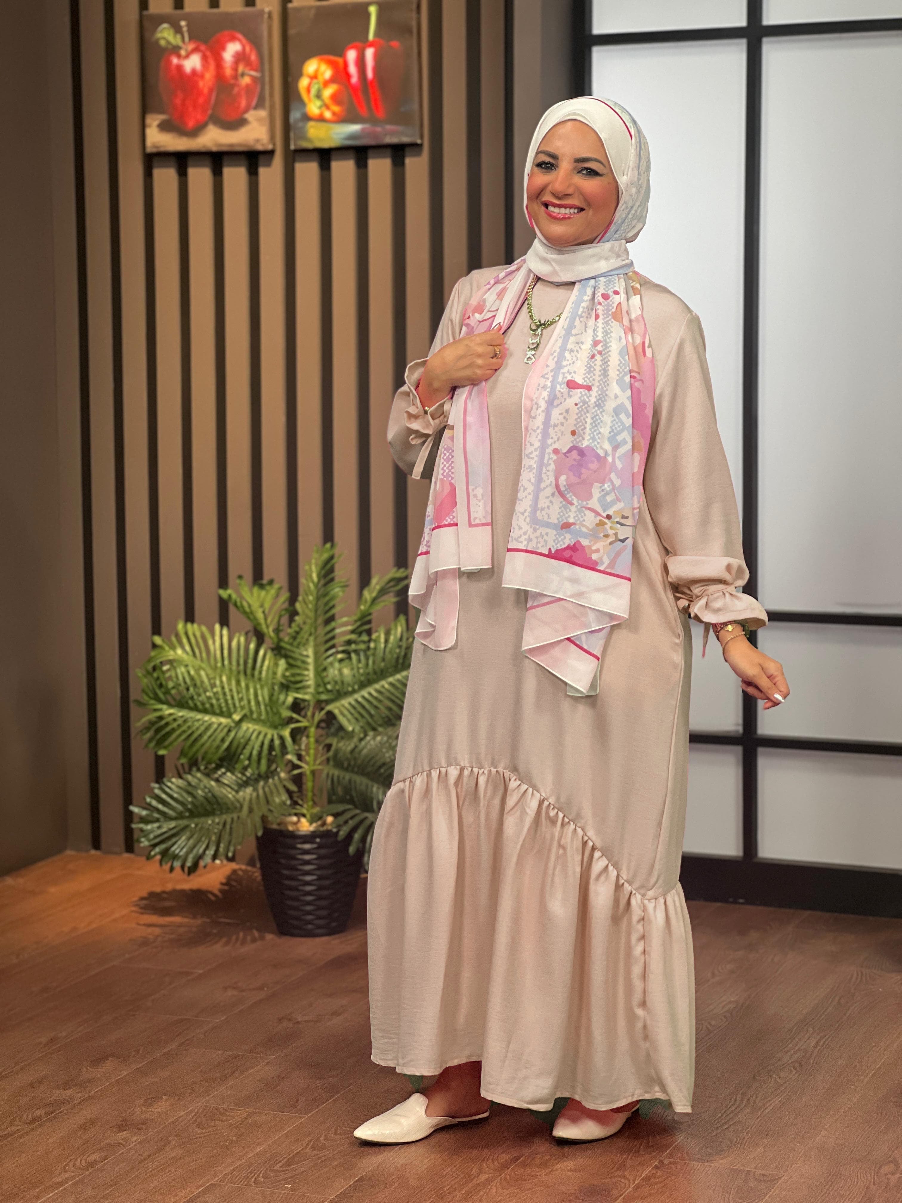 Ribboned Linen Dress - Café 