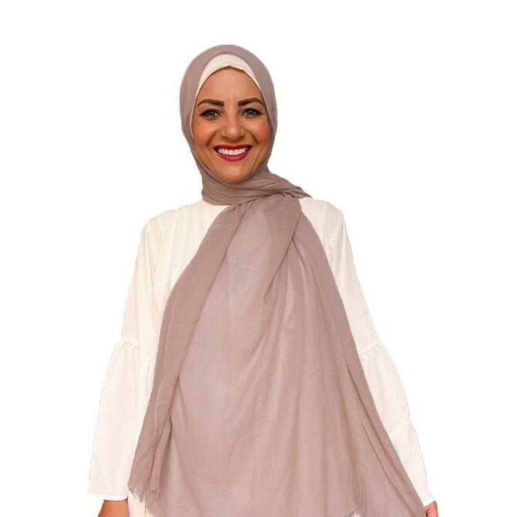 Plain Cotton Veil - Kashmir- PC029