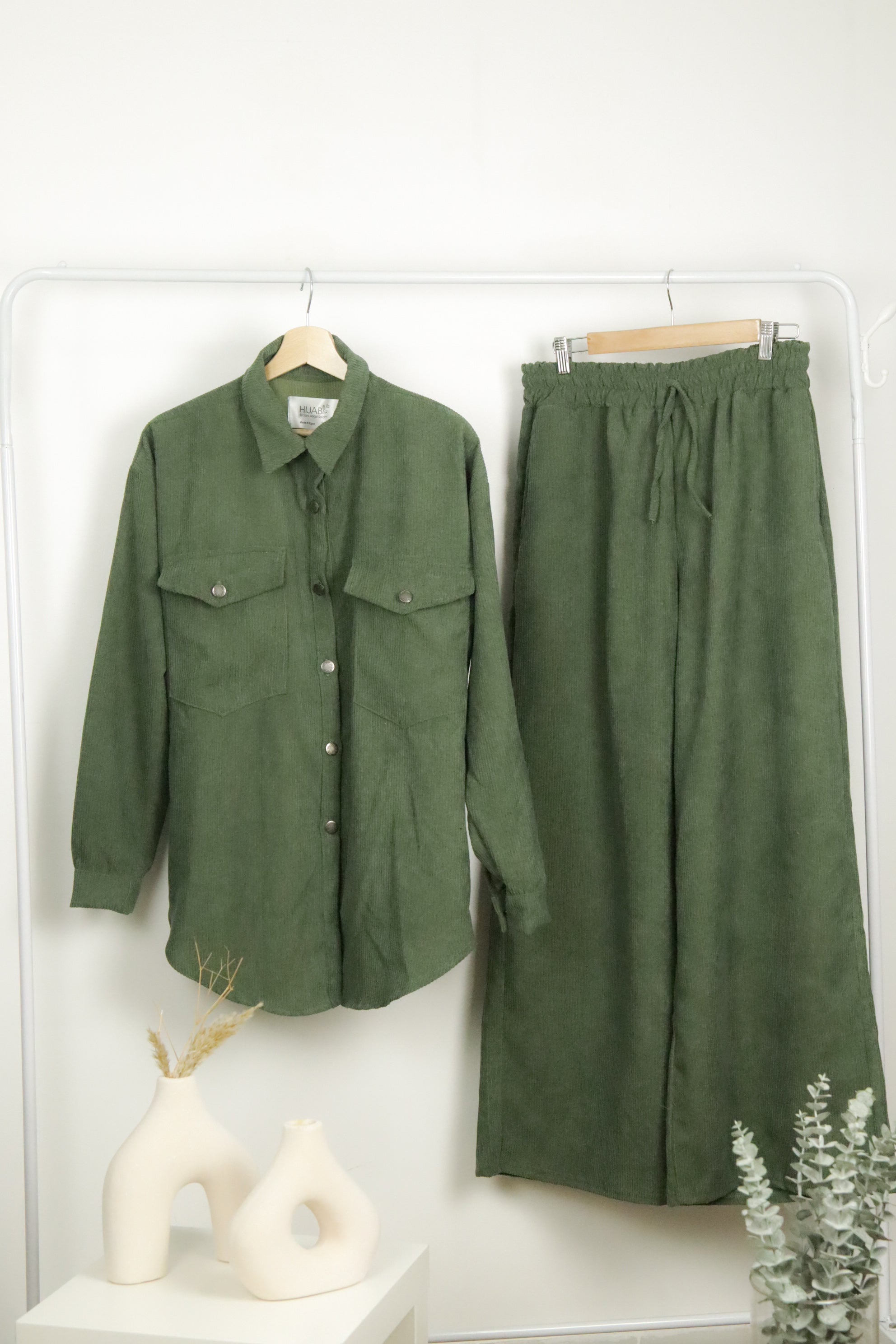 Corduroy Set - darkolivegreen