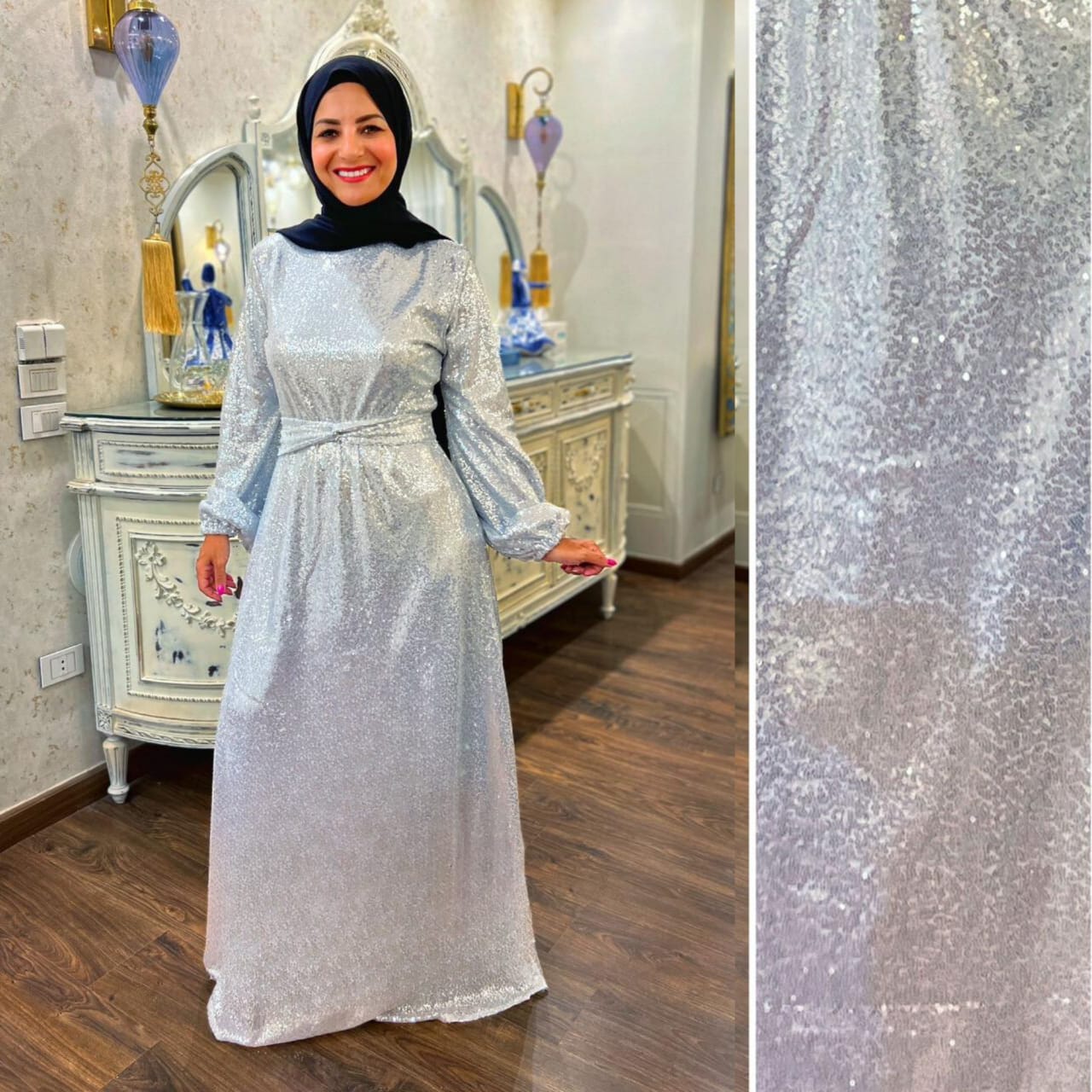 Evening Sparkle Dress Silver